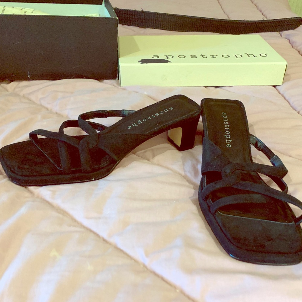 Black Velvet and Leather Dress Shoes